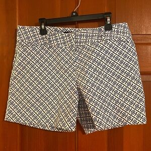 The Limited Blue and White Patterned Shorts